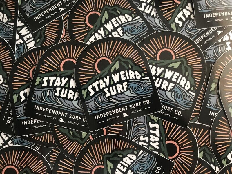 Stay Weird Surf Die Cut Sticker