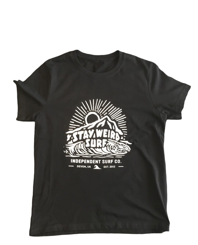 Ladies Stay Weird Surf  100% Organic  Cotton Tee