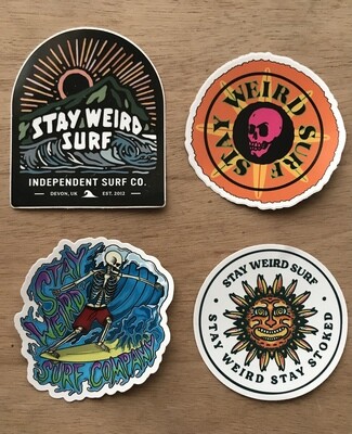 Stay Weird Surf Sticker Pack