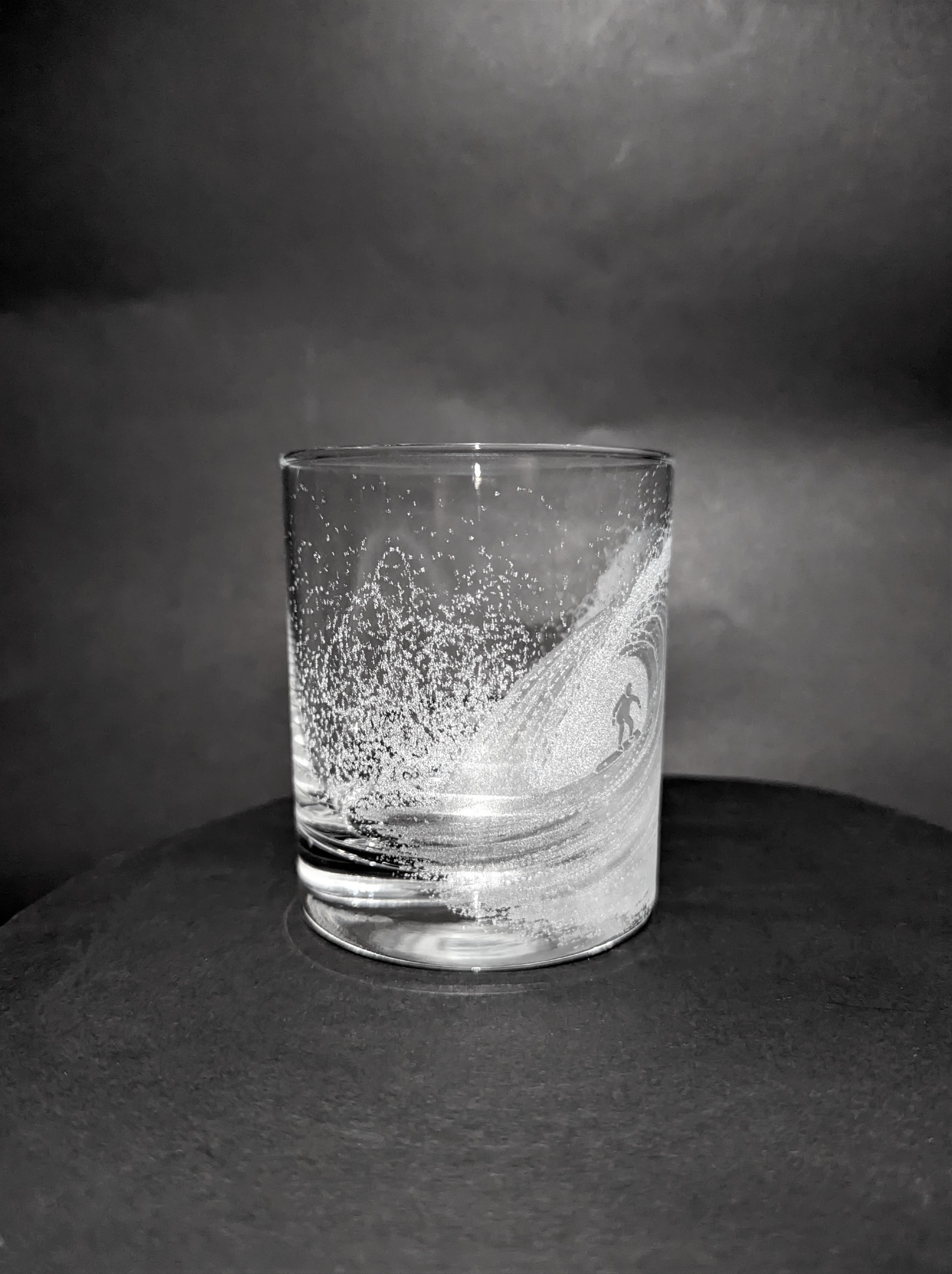 Engraved Surfer  Whisky/tumbler glass