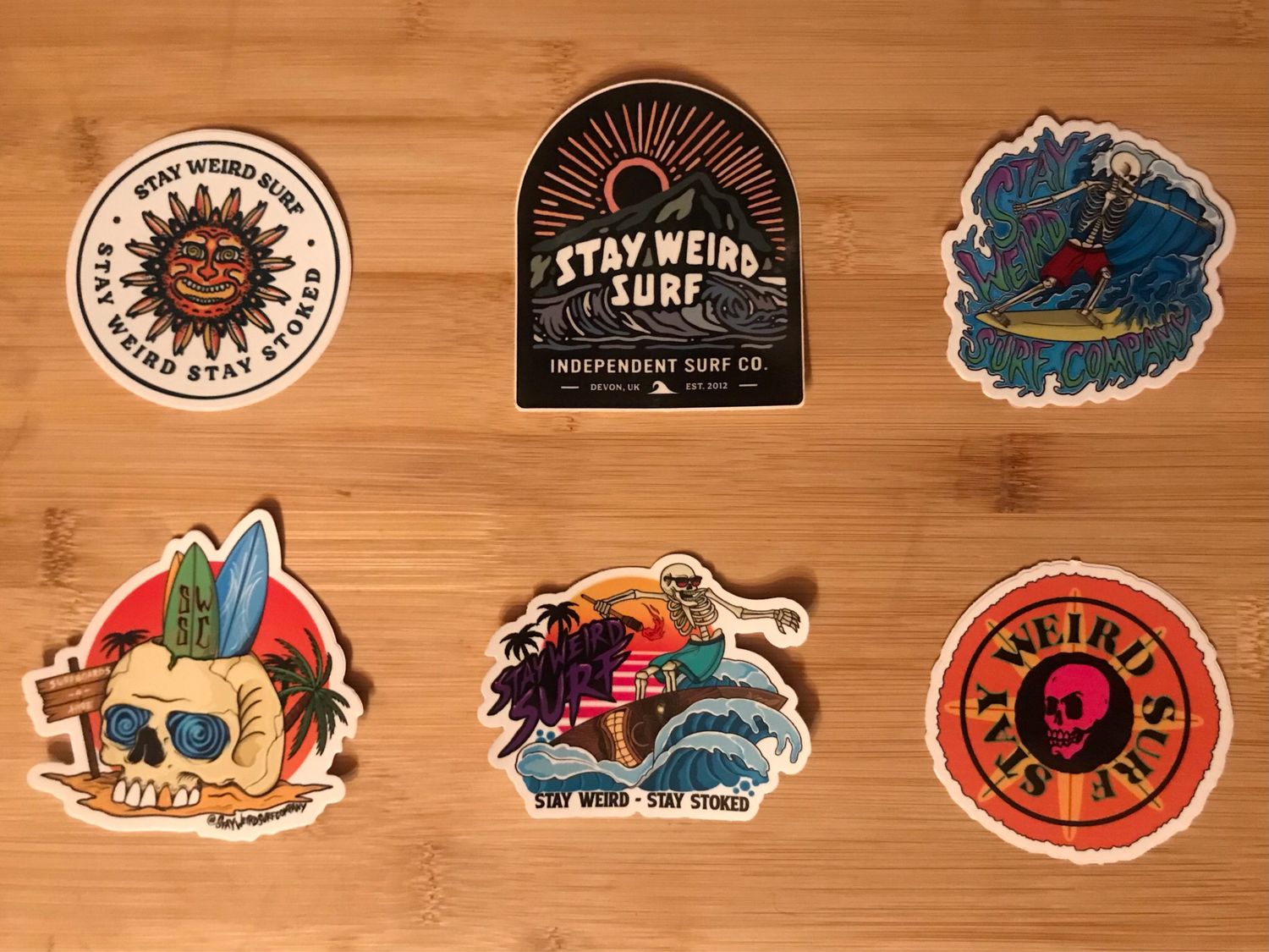 Stay Weird Surf Sticker Pack