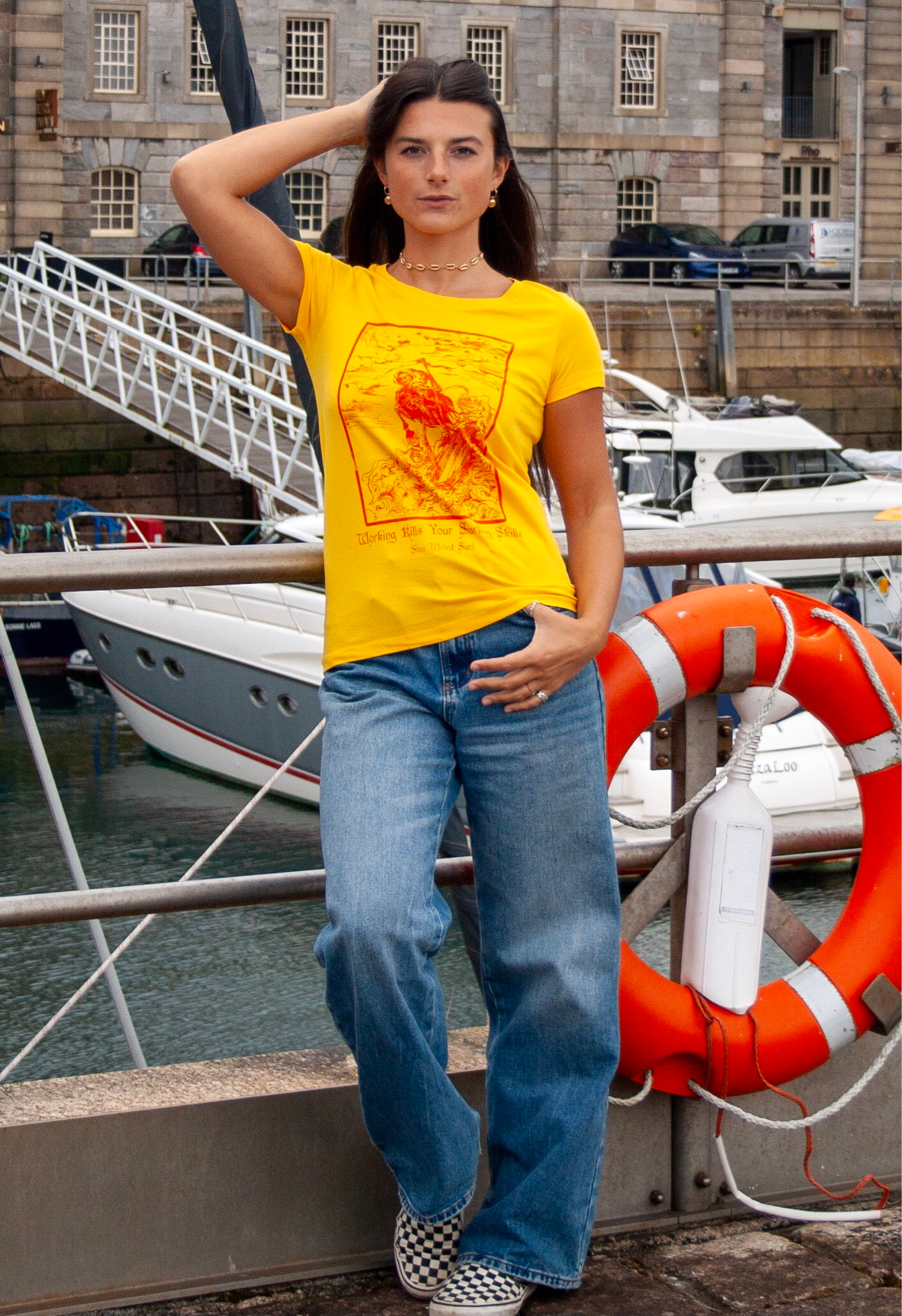 The Grim Shredder,  Working Kills Your Surfing Skills  100% Organic  Cotton Tee