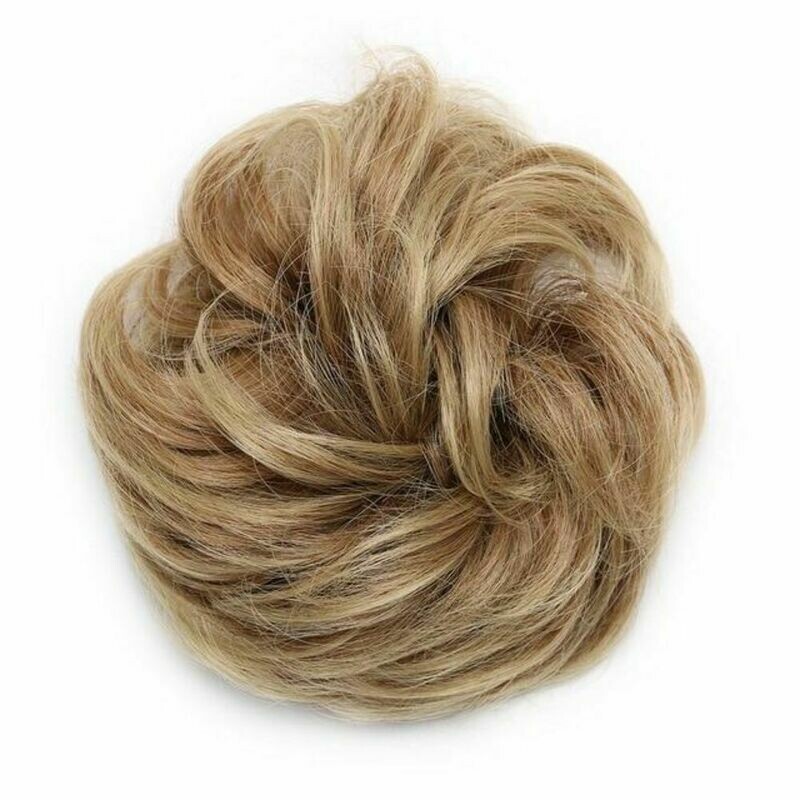 Messy bun hair scrunchie # (blonde mix) T1837