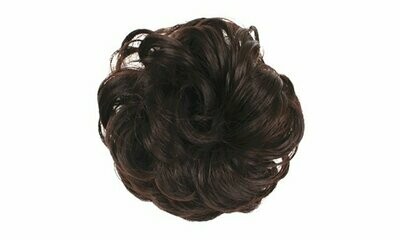 Messy bun hair scrunchie (dark brown)