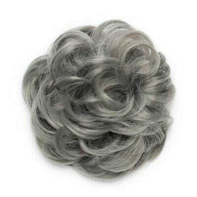 Messy bun hair scrunchie #Grey