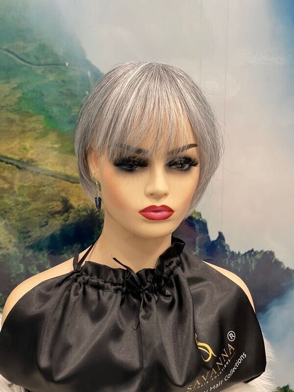 Snap Bang Crown (Clip in fringe) #Silver/grey