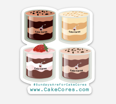 Cake Cores Die-Cut Stickers