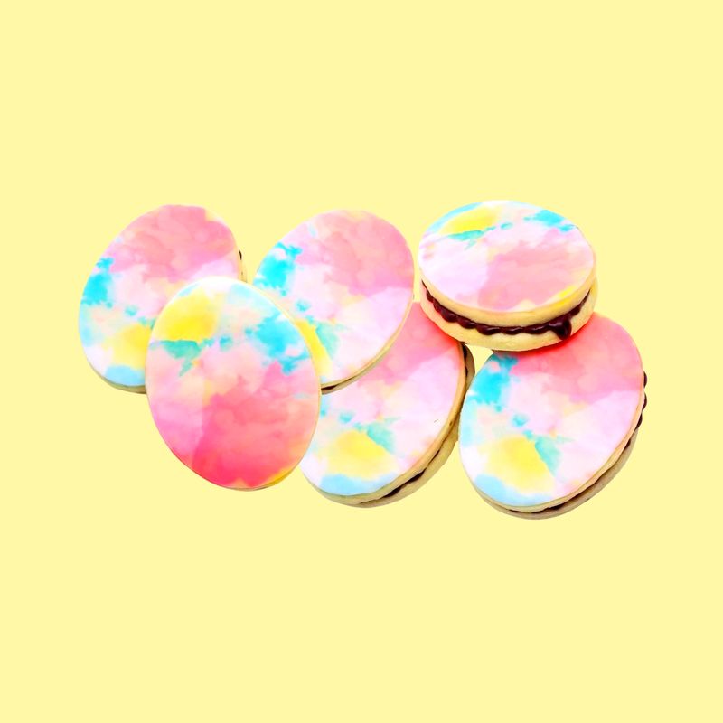Easter Watercolor Cookie Eggs
