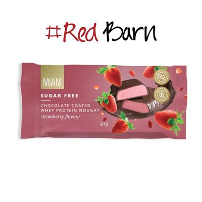 Chocolate Coated Nougat Bar Strawberry Flavour - 50g