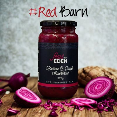 Feast Of Eden - Beetroot &amp; Ginger Sauerkraut 375g