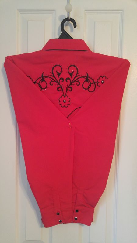 Ladies Red Victoria Western Shirt