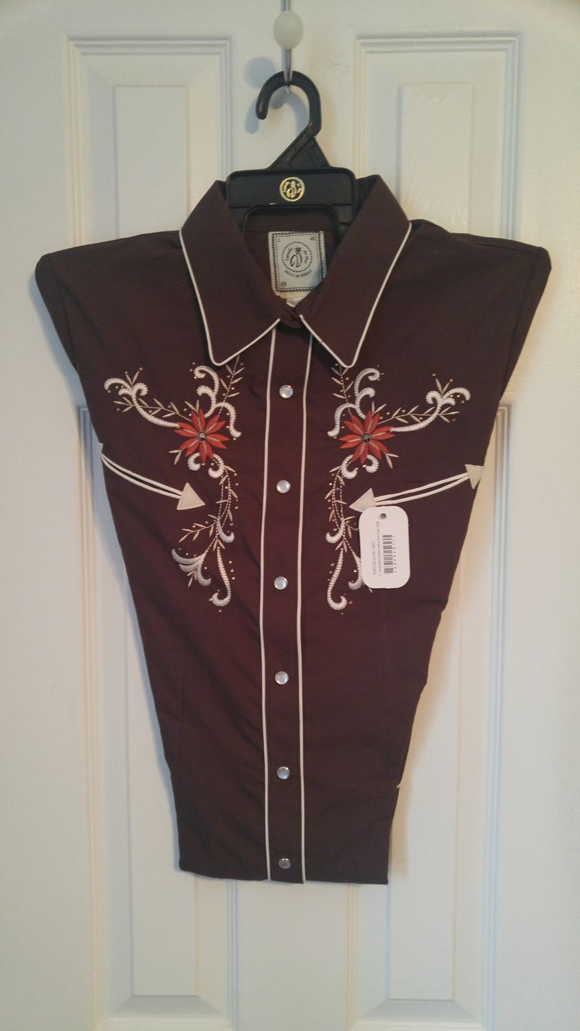 Ladies Brown Carolina Western Shirt