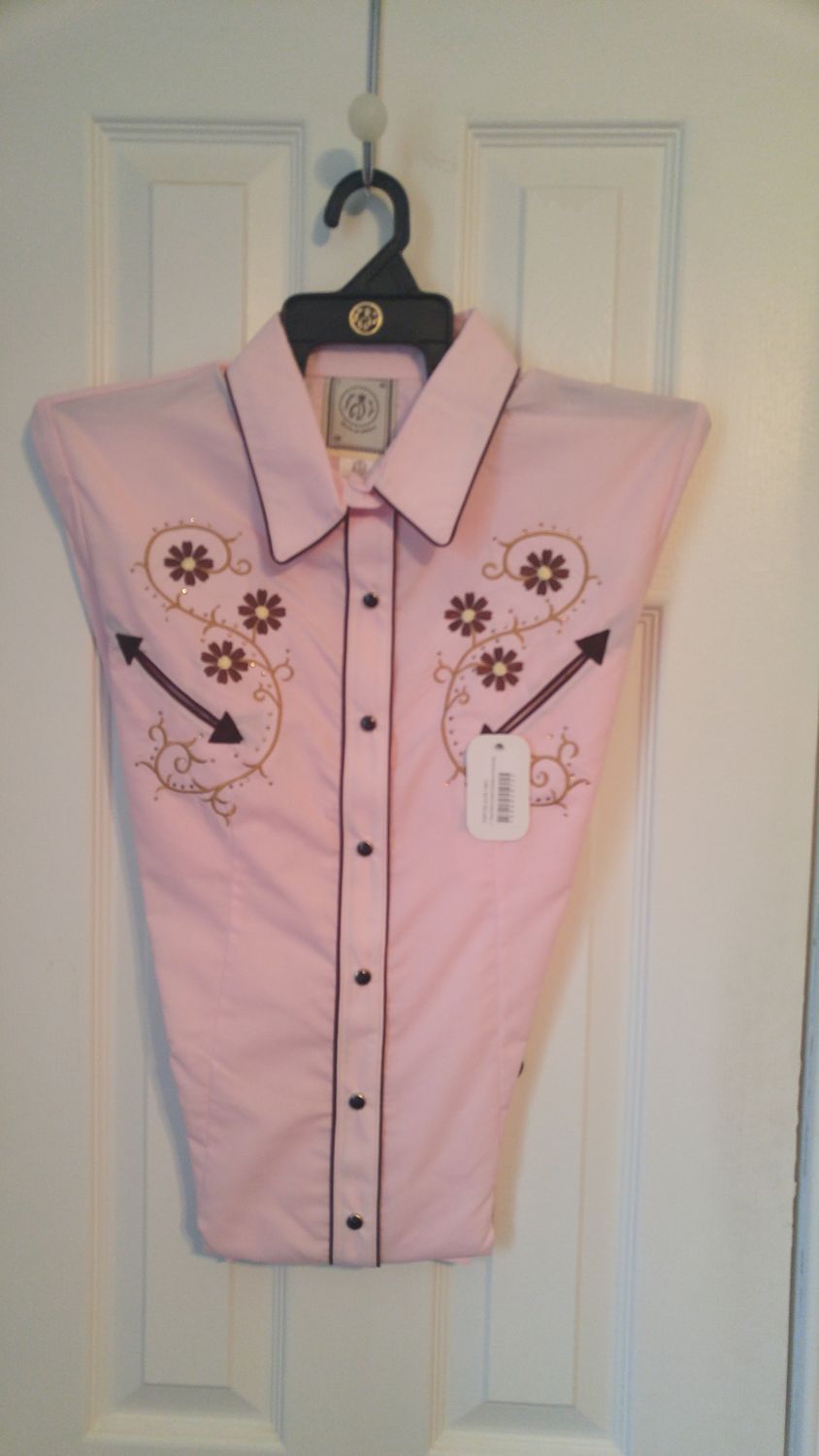 Ladies Pink Daniela Western Shirt