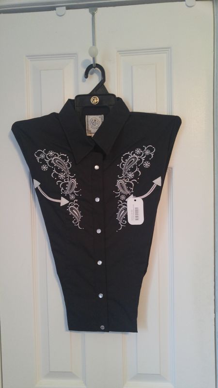Black &amp; White Natalia Ladies Western Shirt