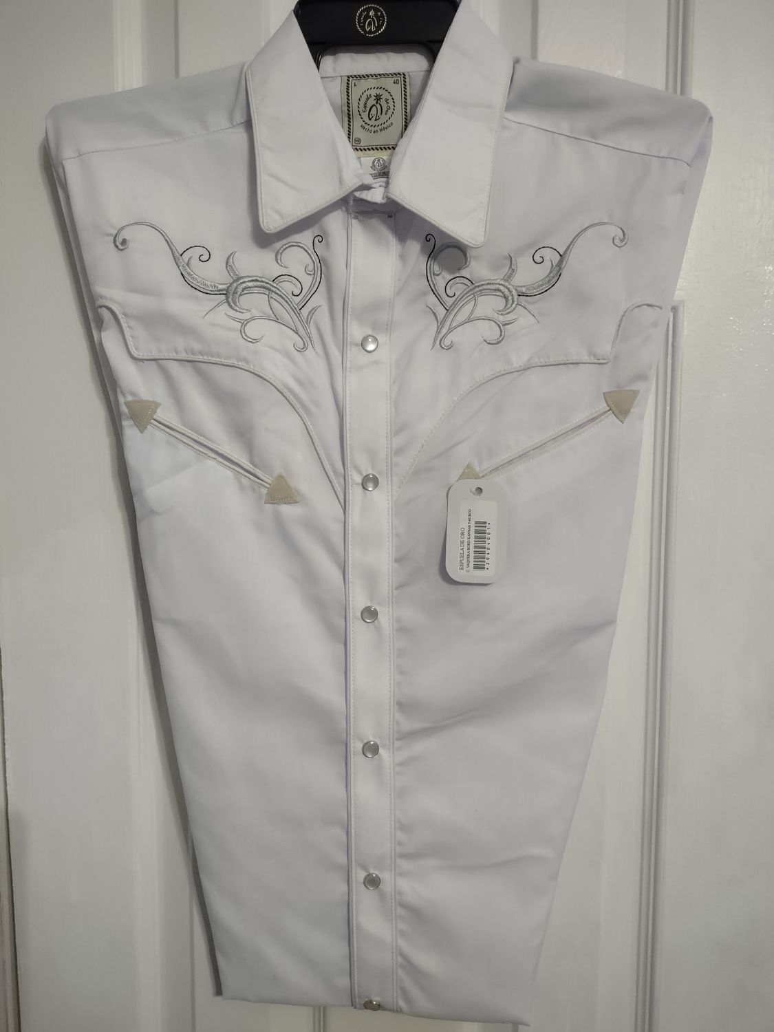 White on White Kansas Western Shirt