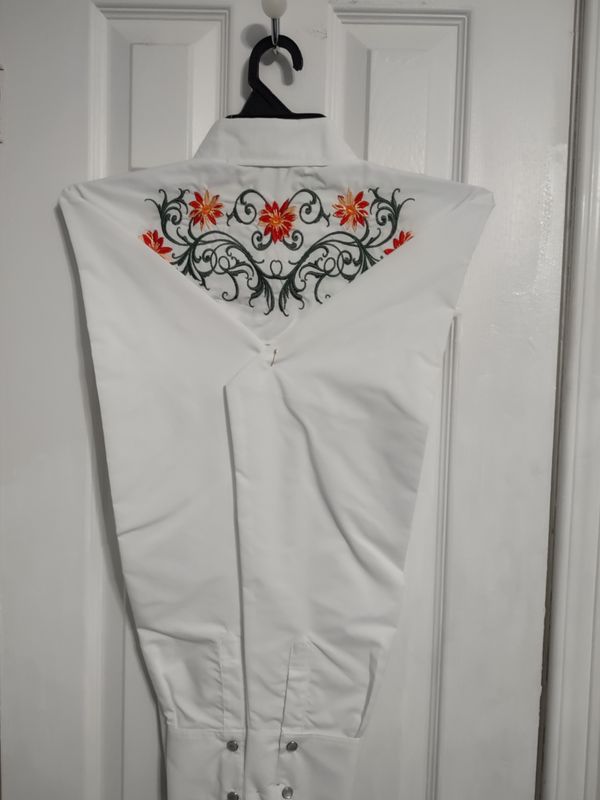 White with Daisy Western Shirt