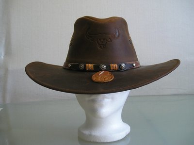 Indiana Luca Brown Leather Hat