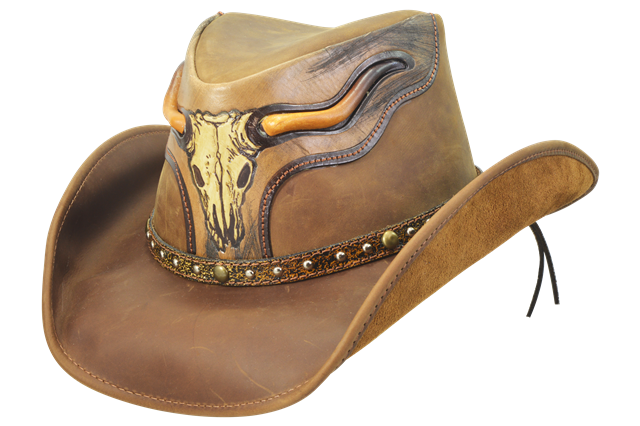 Tumble Weed Brown Leather Hat
