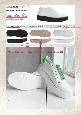 Katalog der Sohlen für Vorbestellung