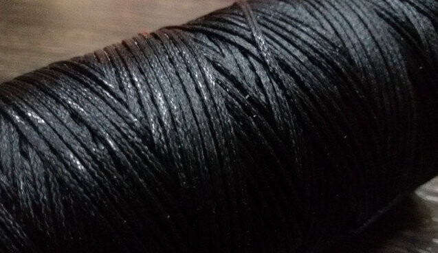 Wachsgarn  50m schwarz