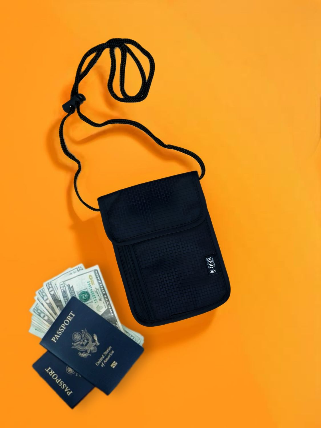 Cartera para Pasaporte para el cuello (Interior)