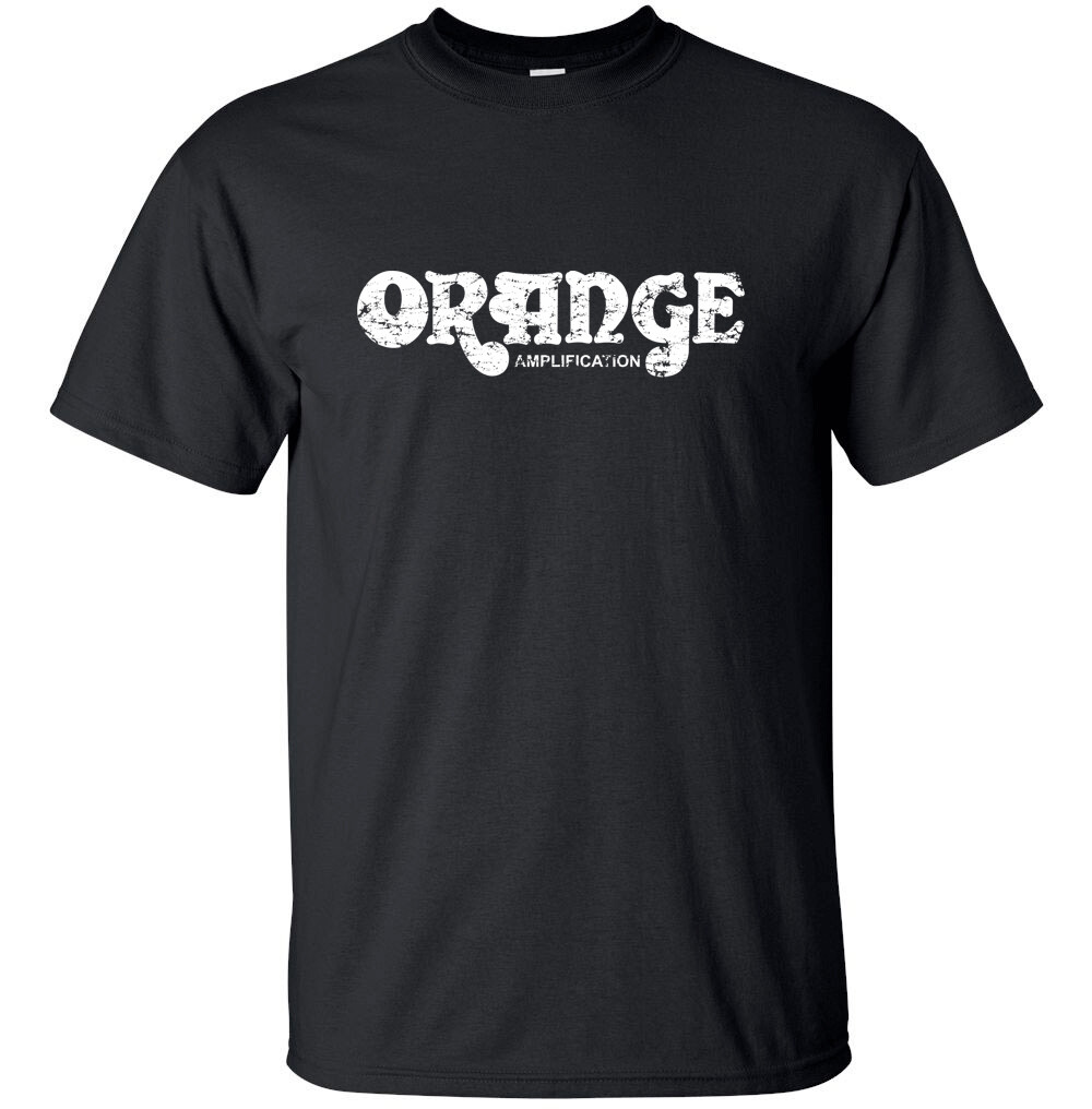 ORANGE AMPS White Distress Logo T-shirt Gildan "FREE SHIPPING" USA