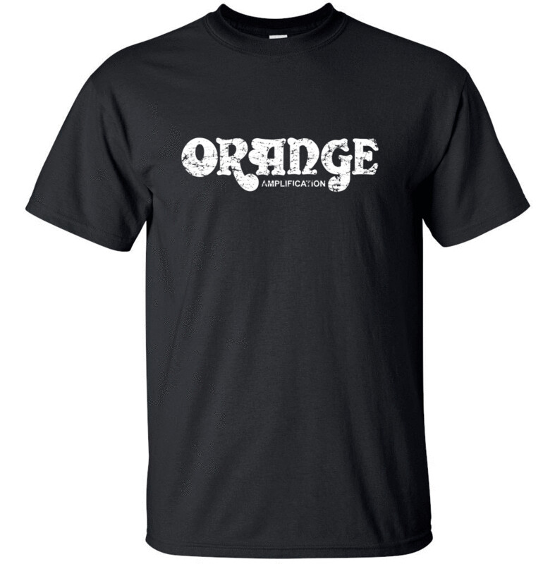 ORANGE AMPS White Distress Logo T-shirt Gildan &quot;FREE SHIPPING&quot; USA