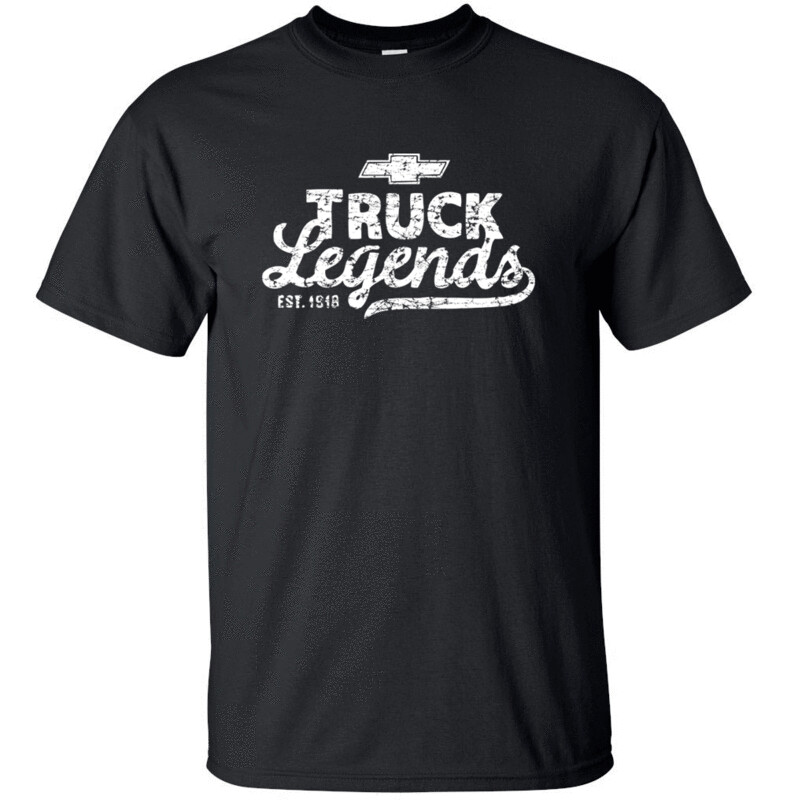 CHEVY TRUCK LEGENDS White Distress Logo T-shirt Gildan &quot;FREE SHIPPING&quot; USA