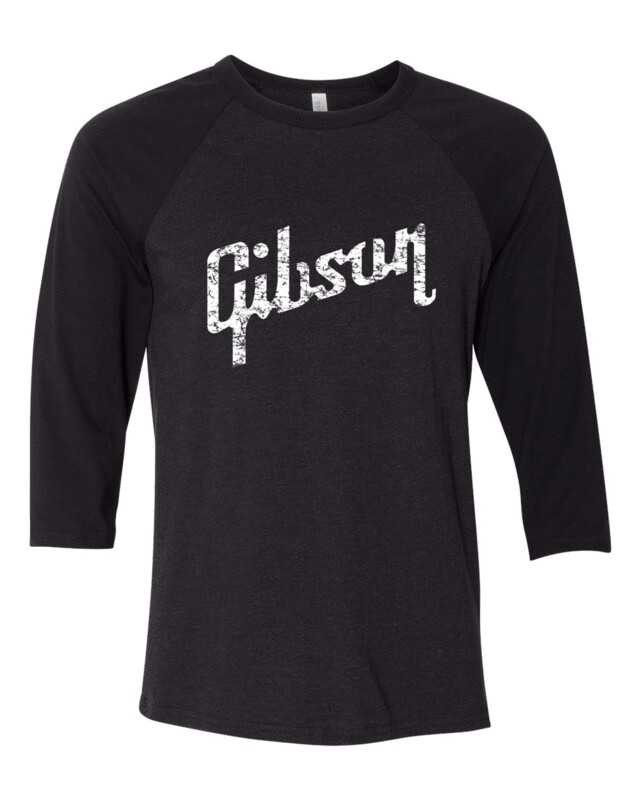 GIBSON WHITE Distress Logo Bella Canvas Base-Ball FREE SHIPPING USA