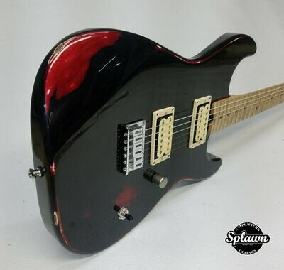 Splawn SS1 Guitar Black over Candy Apple Red Nitro Relic