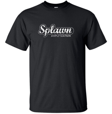 SPLAWN Amplification Outlined White Distress T-shirt Gildan  FREE SHIPPING USA