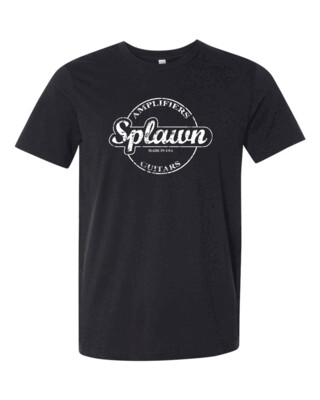 SPLAWN AMPLIFICATION GUITARS White Circle Logo T-shirt Gildan FREE SHIPPING USA