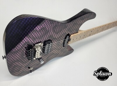 Splawn SS2 Guitar Color Shift Snakeskin Purple to Red