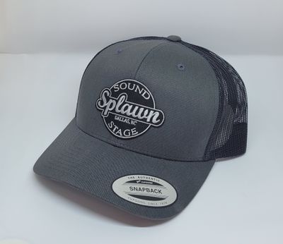 Splawn Sound &amp; Stage Logo Trucker Cap Snapback Charcoal with Black Mesh
