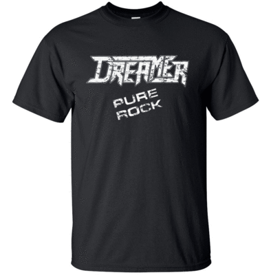 DREAMER PURE ROCK White Distress Logo T-shirt Gildan