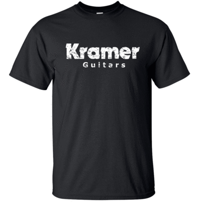KRAMER GUITARS ORIGINAL White Distress Logo T-shirt Gildan "FREE SHIPPING" USA