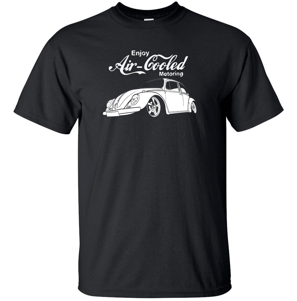 VOLKSWAGON VW BUG ENJOY AIR COOLED MOTORING White Logo T-shirt Gildan "FREE SHIPPING"