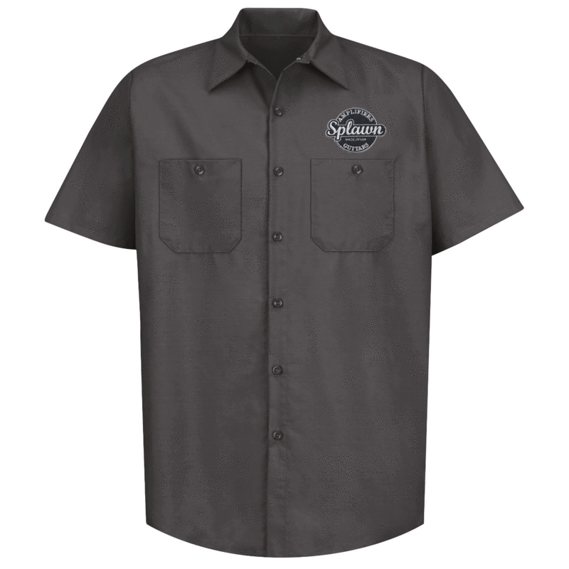 Splawn Amplification Guitars Logo Charcoal RED KAP Work Shirt