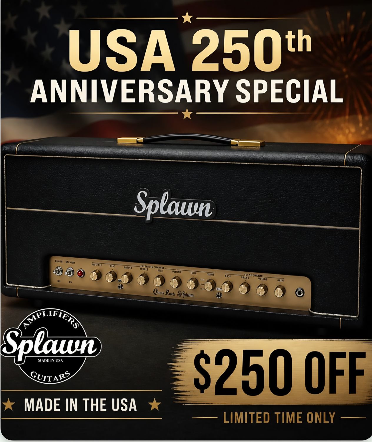 Splawn 2026 Quickrod 100 Watt EL34 Amplifier  "July 4th DEAL"