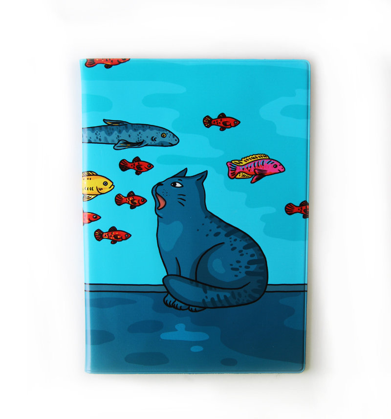 Обложка для ветеринарного паспорта "Ловись рыбка"