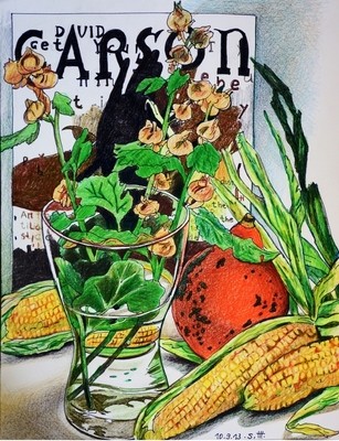 Репродукция на фотобумаге "Натюрморт с кукурузой"