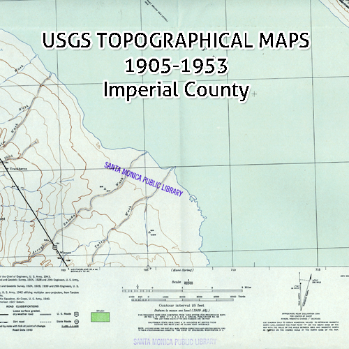 USGS California Topographic Maps 1905-1953 Imperial County