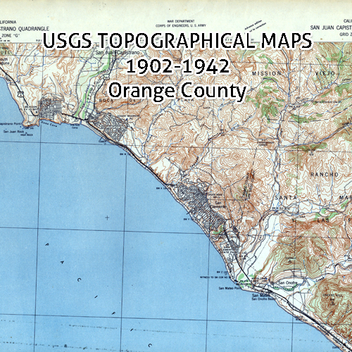 USGS California Topographic Maps 1902-1942 Orange County