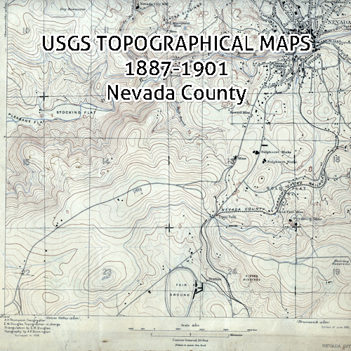 USGS California Topographic Maps 1887-1901 Nevada County