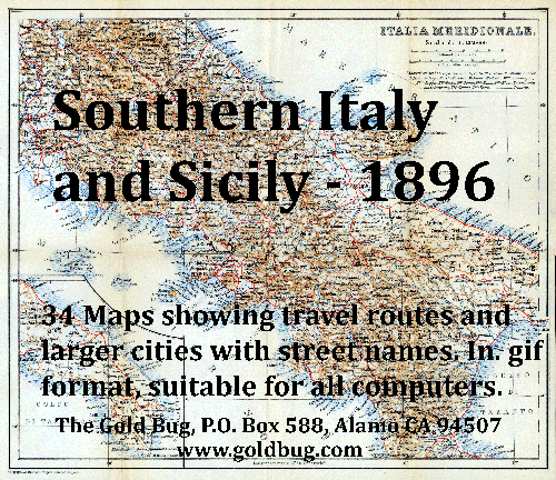 Historic Map Libraries - Italy, Southern and Sicily 1896 Maps