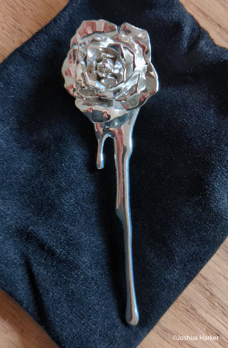 Bleeding Heart Rose: silver