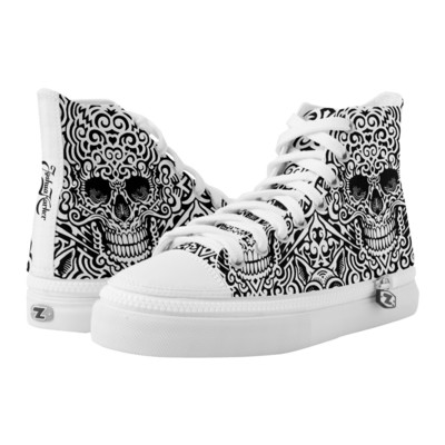 &quot;Creeper Anatomica&quot; Hi-Tops (White)