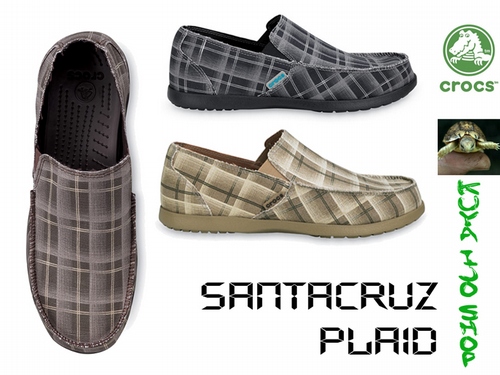 checkered crocs