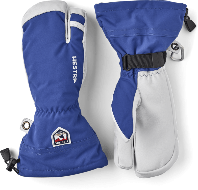 HESTRA ARMY LEATHER HELI SKI 3 FINGER Royal Blue