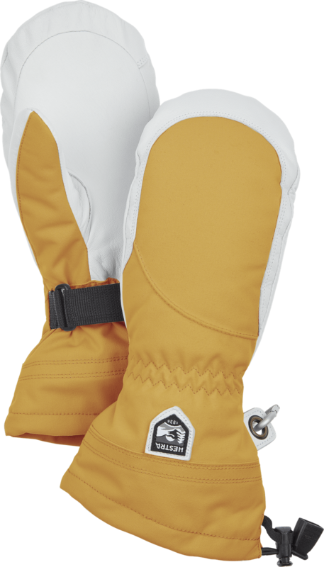 Hestra Heli Ski Female Mitt Mustard & OFFWHITE Size 6
